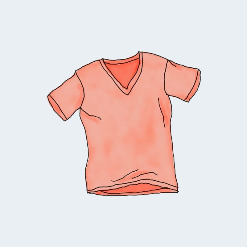 Vneck Orange Tshirt